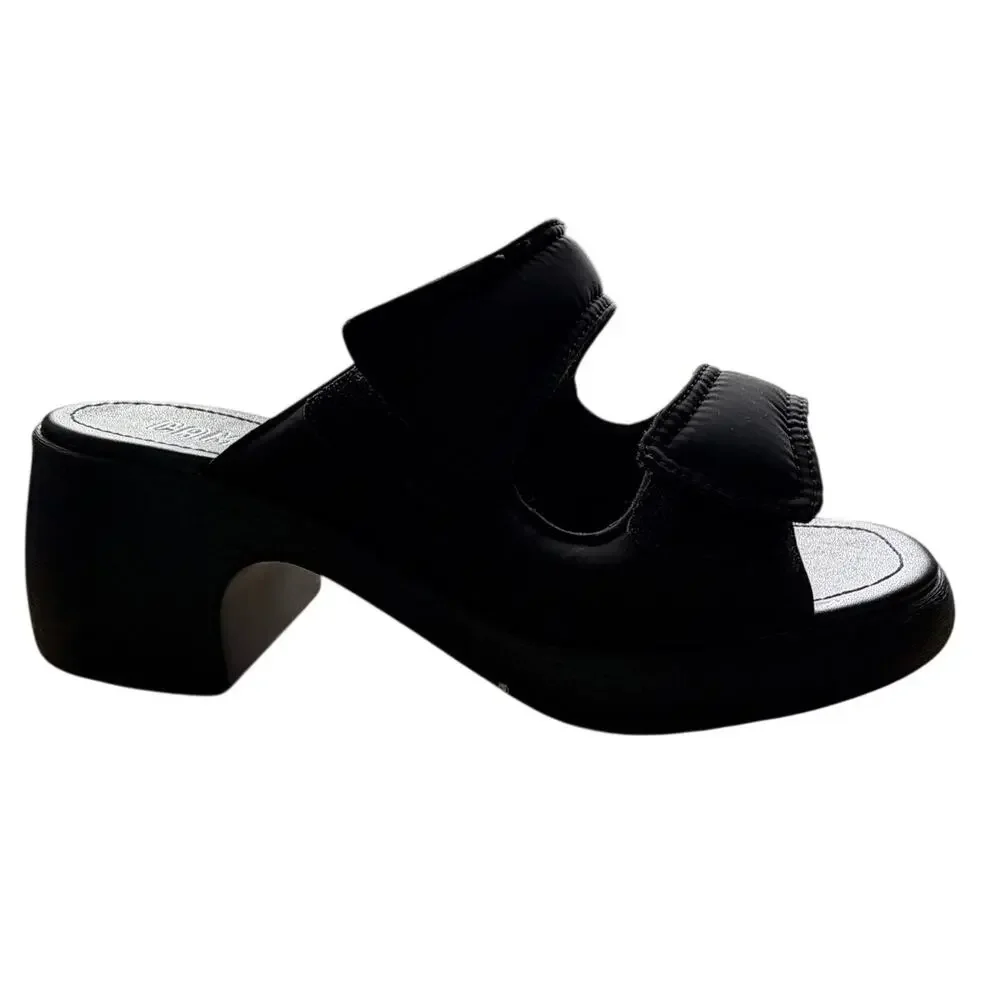 Camper Thelma Black 2 Strap Sandal w/ Block Heel Sz 10 - Picture 2 of 11